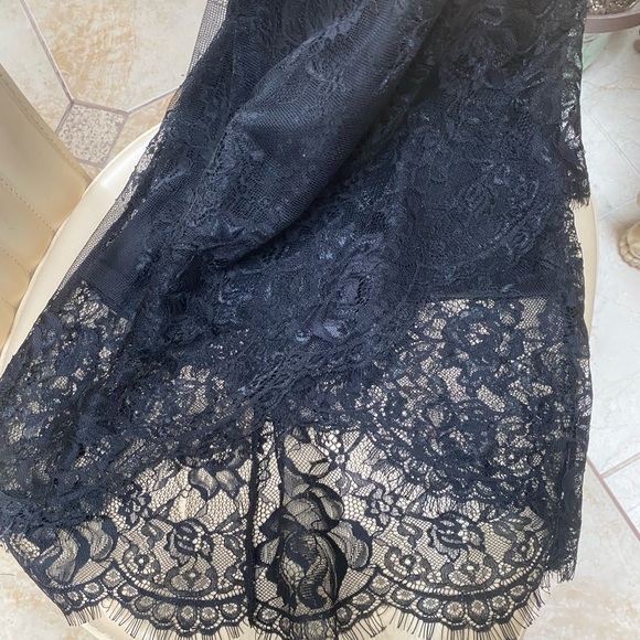 Vintage Elegant Black Lace Dress romantic fairy size L Club-wear SheerSexy Vintage Elegant Black Lace Dress romantic fairy size L Club-wear SheerSexy